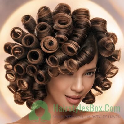 Corkscrew Curls Hairstyle for Women