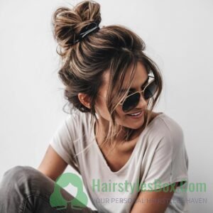 Messy Bun Hairstyle for Women