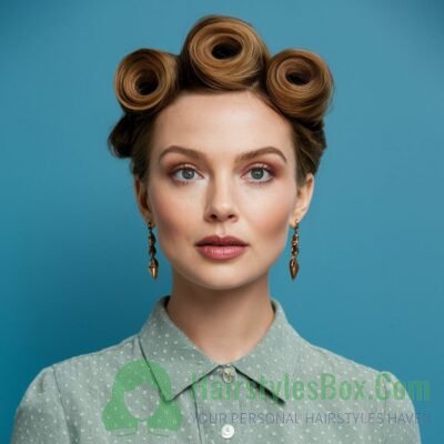 Victory Rolls Hairstyle for Women