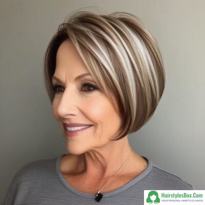 Blunt Cut Short Haircut for Women Over 50