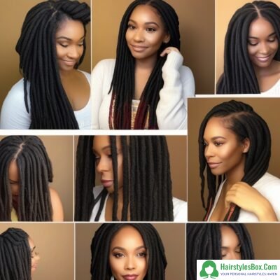 Bohemian Locs Hairstyles with Brazilian Wool