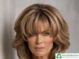 Bold Fringe Hairstyle for Women Over 50