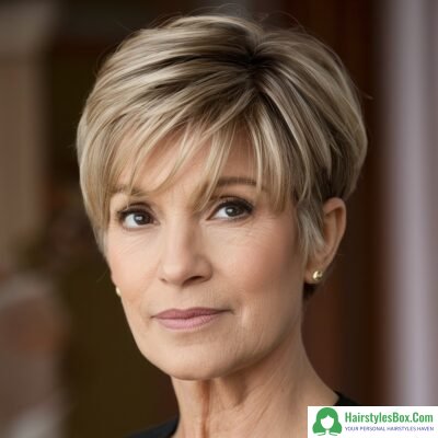 Bowl Cut Short Haircut for Women Over 50