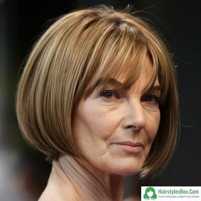 Bowl Short Haircut for Women Over 60