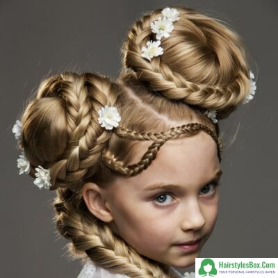 Braided Buns Hairstyle for Girls