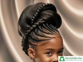 Braided Updo Hairstyle for Black Girls