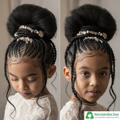 Braided Updo Hairstyle for Black Girls
