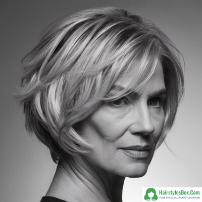 Cropped Bob Short Haircut for Women Over 50