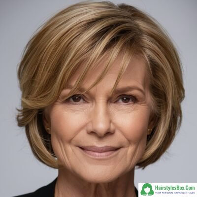 Cropped Bob Short Haircut for Women Over 50