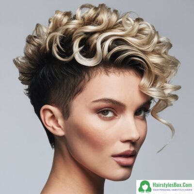 Curly Pixie Hairstyle for Short Hair