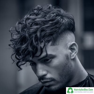 Curly Wolf Cut Hairstyle