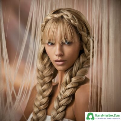 Curtain Bangs with Braids