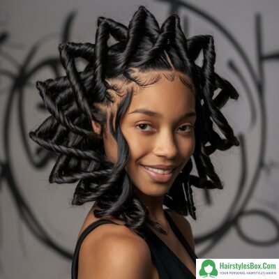 Flat Twists Hairstyle for Black Girls