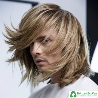 Flowing Locks Medium Length Hairstyle for Men