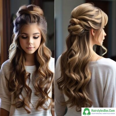 Half-Up, Half-Down Hairstyle for Girls
