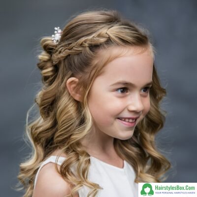 Half-Up, Half-Down Hairstyle for Kids