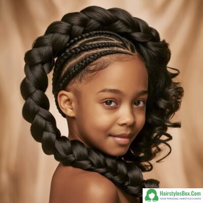 Halo Braid Hairstyle for Black Girls