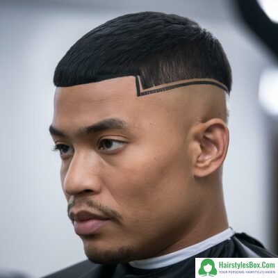 High Fade with Line Up Short Haircut for Men