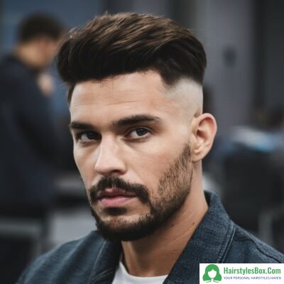 High Fade with Line Up Short Haircut for Men