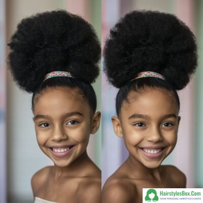 High Puff Hairstyle for Black Girls