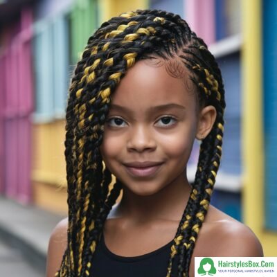 Lemonade Braids Hairstyle for Black Girls