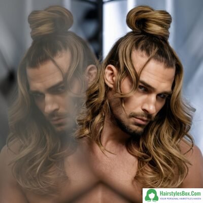 Low Bun Long Hairstyle for Men