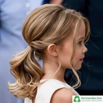 Low Ponytail Hairstyle for Girls