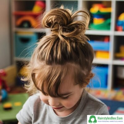 Messy Bun Hairstyle for Children