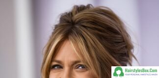 Messy Updo Hairstyle for Jennifer Aniston