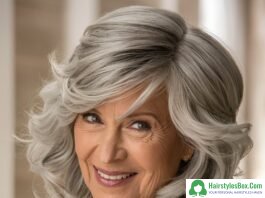 Natural Waves Hairstyle for Women Over 60