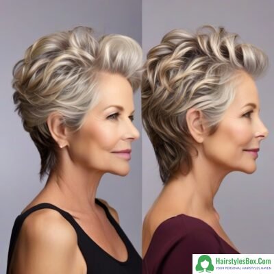 Root Lift Hairstyle for Women Over 50