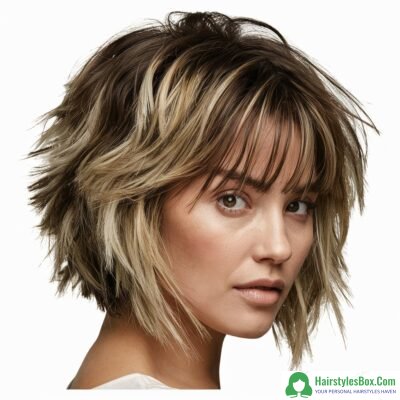 Shaggy Bob Hairstyle for Short Hair