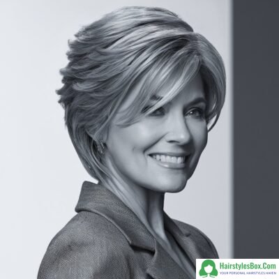 Short Layers Hairstyle for Women Over 50