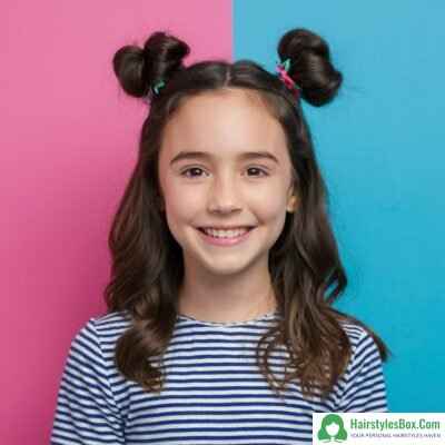 Space Buns Hairstyle for Girls