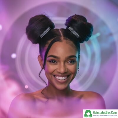 Space Buns Hairstyle for Natural Hair