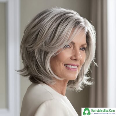 Textured Bob Hairstyle for Women Over 50