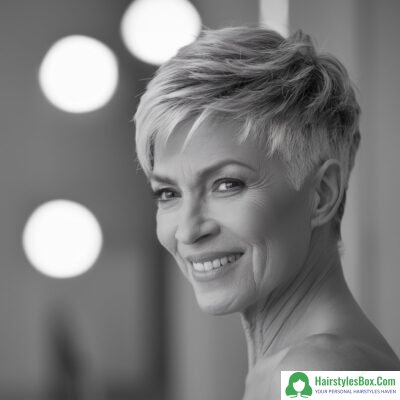 Textured Crop Short Haircut for Women Over 60