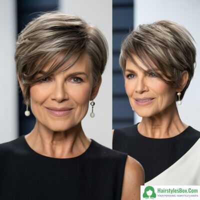 Textured Pixie Hairstyle for Women Over 50