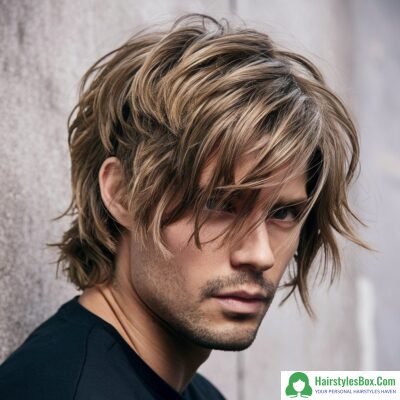 Textured Waves Medium Length Hairstyle for Men