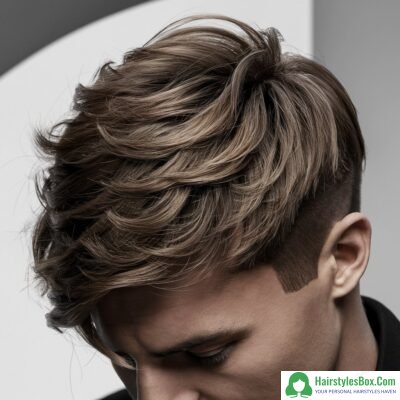 Textured Waves Medium Length Hairstyle for Men