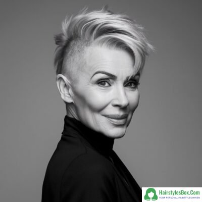 Undercut Pixie Hairstyle for Women Over 60