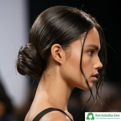 Low Bun Hairstyle for Greasy Hair