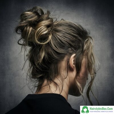 Messy Bun Hairstyle for Greasy Hair