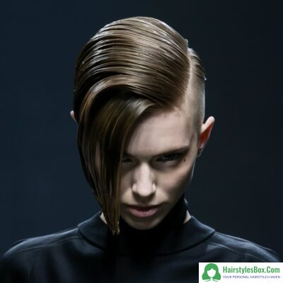 Slicked-Back Look Hairstyle for Greasy Hair