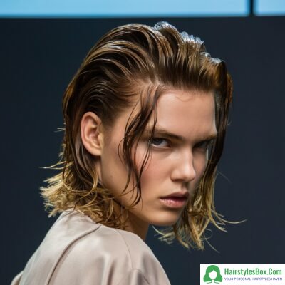 Slicked-Back Look Hairstyle for Greasy Hair