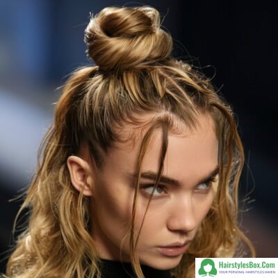 Top Knot Hairstyle for Greasy Hair